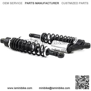 one Pair 340mm Universal Motorcycle Rear Air Shock Absorbers for All ATV Go Kart Quad Dirt Sport Bikes and all Motorcycles(black&silver)