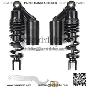 Motorcycle New Pair 9.25 inches 235mm Fork Clevis Ends Air Gas Shock Absorbers Replacement Universal Fit for Suzuki Kawasaki Scooter Atv Quad Dirt Sport Bike Go Kart Black