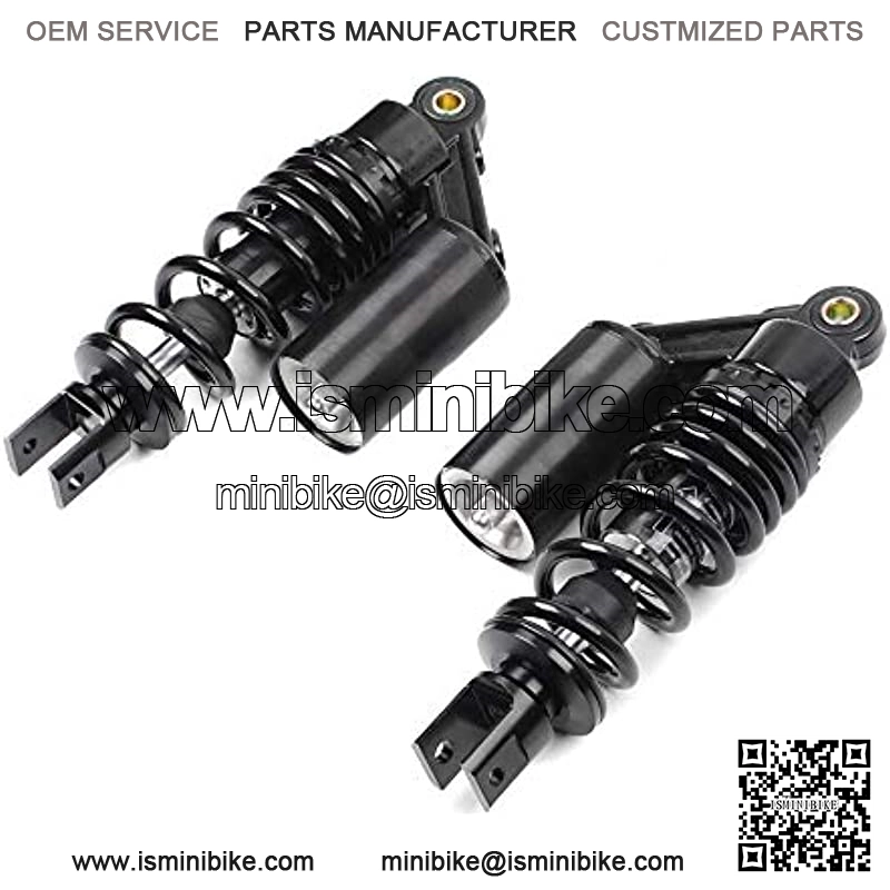 Motorcycle New Pair 9.25 inches 235mm Fork Clevis Ends Air Gas Shock Absorbers Replacement Universal Fit for Suzuki Kawasaki Scooter Atv Quad Dirt Sport Bike Go Kart Black - Image 2