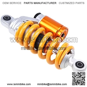 Single Motorcycle Shock Absorber 9.4"/240mm Round Universal Replacement Rear Suspension Strut Center Shock Absorber Eye Diameter 10mm Yellow
