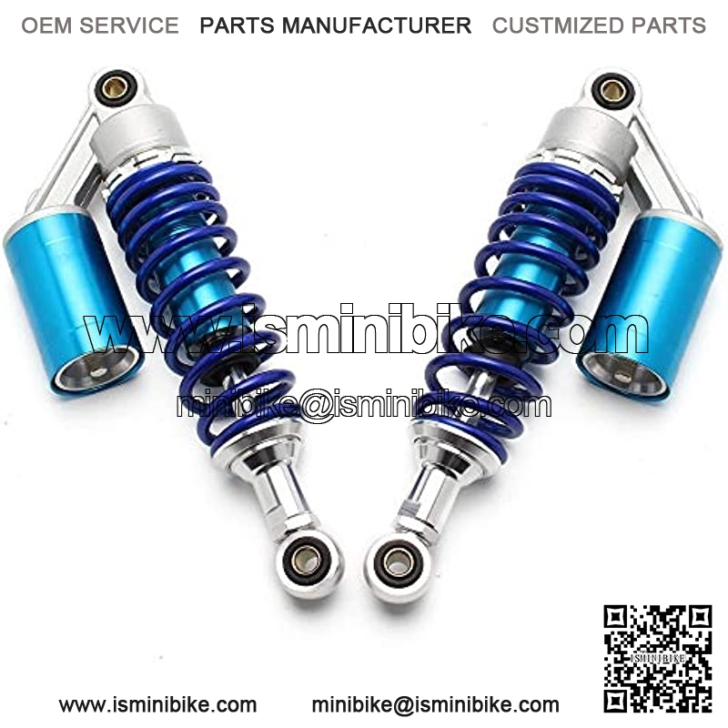 320mm 12.5" Gold Air Shock Absorbers Compatible with Honda TRX250R 400ER 450R Suzuki Yamaha Kawasaki ATV Go Kart Quad Dirt Sport Bikes 2PC(Blue/Silvery) - Image 3