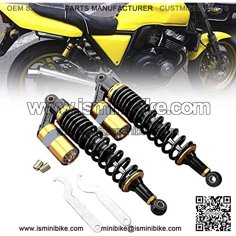 Pair 400mm Motorcycle ATV Shock Absorber Universal For Honda Suzuki Yamaha ATV Kart Quad Off-Road Sports Bike Black And Gold - Image 2