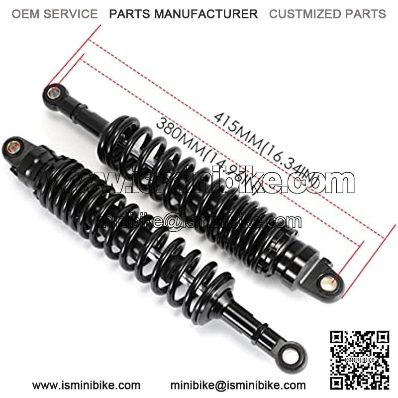 380mm 14.96 inch 8mm Spring Universal Motorbike Air Shock Absorber Rear Suspension ATV Quad Scooter Dirt Bike For YZF-R1 YZF-R6 YZF-125 XC EXC XCF - Image 2