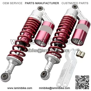 12.5 Inch 320mm Pair Motorcycle Shock Absorber Rear Suspension Universal For Honda Suzuki Yamaha ATV Go Kart Quad Dirt Sport Bikes Red