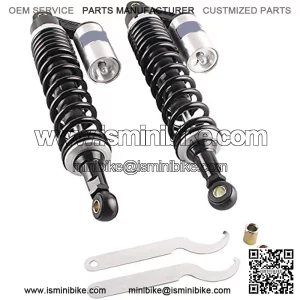 Pair Motorcycle 15 3/4 Inch 400mm Rear Air Shock Absorbers for 150cc~750cc Karting Scooter ATV Yamaha Suzuki Honda