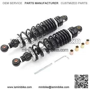 Pair 305MM Motorcycle Rear Shocks Absorbers Universal Fits for Honda Yamaha Suzuki Scooter ATV UTV Dirt Street Bike, Round End