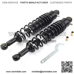 Pair 320MM Motorcycle Rear Shocks Absorbers Suspension Universal Fits for Honda Yamaha Suzuki Scooter ATV UTV Dirt Street Bike, Round End