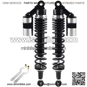 Pair 400mm 15.76" Motorcycle ATV Shock Absorbers Suspension for Honda Suzuki Yamaha ATV UTV Go Kart Quad Dirt Sport Bikes