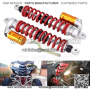 410mm Air Shocks Absorbers Universal For Yamaha Raptor 660R YFM700R YFZ450 For Banshee Front Shocks For Yamaha Banshee Shock Front YFM350 for Honda Suzuki ATV Go Kart Quad Dirt Sport