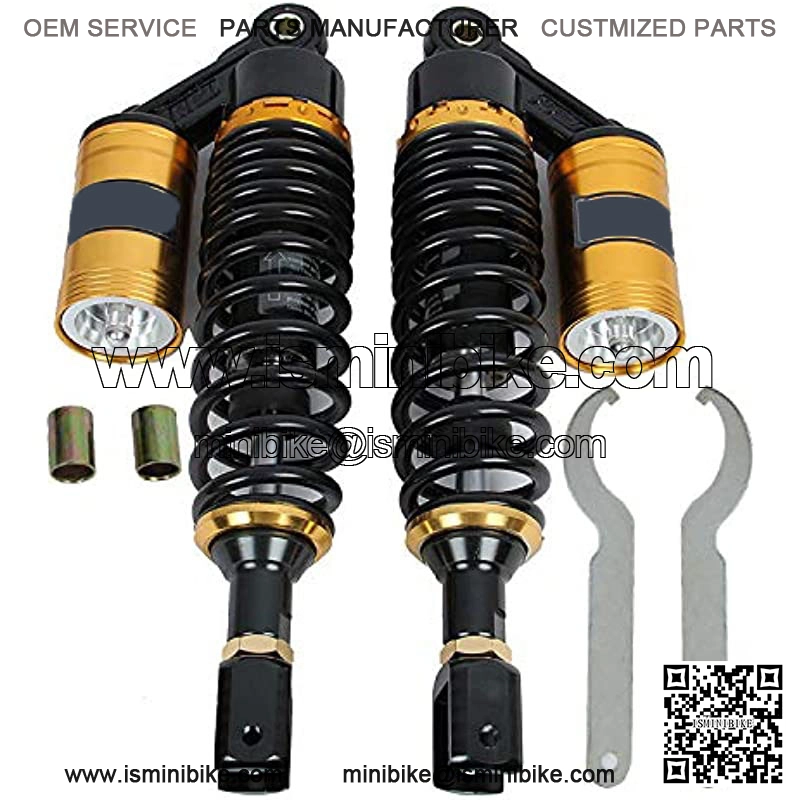 Motorcycle Shock Motorcycle Rear Shocks ATV Shocks Absorber 13.4"/340mm Rear Suspension for Honda Suzuki Yamaha ATV Go Kart Scooter Dirt Bike 125cc 110cc 2pcs (Black & Gold)