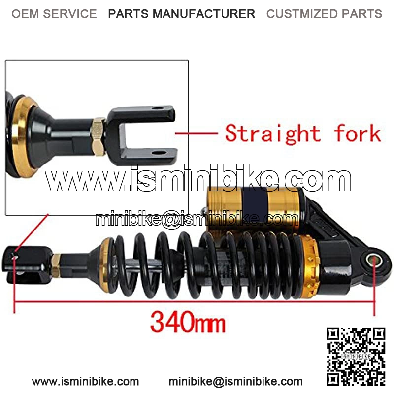 Motorcycle Shock Motorcycle Rear Shocks ATV Shocks Absorber 13.4"/340mm Rear Suspension for Honda Suzuki Yamaha ATV Go Kart Scooter Dirt Bike 125cc 110cc 2pcs (Black & Gold) - Image 3