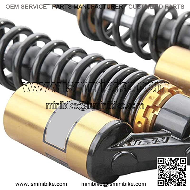2PC 375mm Motorcycle Air Shock Absorbers Rear Suspension Universal Fits Most 150cc~750cc Street Bikes, Scooters and Moped Quad (ATV) Gold - Image 3