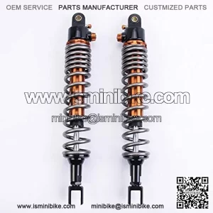 1 Pair Shock Absorbers 360mm 14.2 inches Fork Clevis Ends Motorcycle Replacement Universal for Scooter Atv Quad Dirt Sport Bike Go Kart Suzuki Yamaha Grey