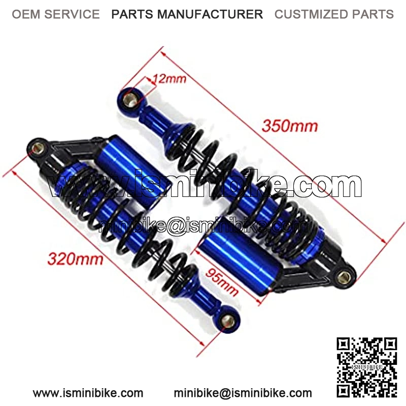 Forever Universal 320mm Motorcycle Air Shocks Absorber Fit for ATV Go Kart Quad Dirt Sport Bikes( jewelry blue,1 Pair) - Image 3