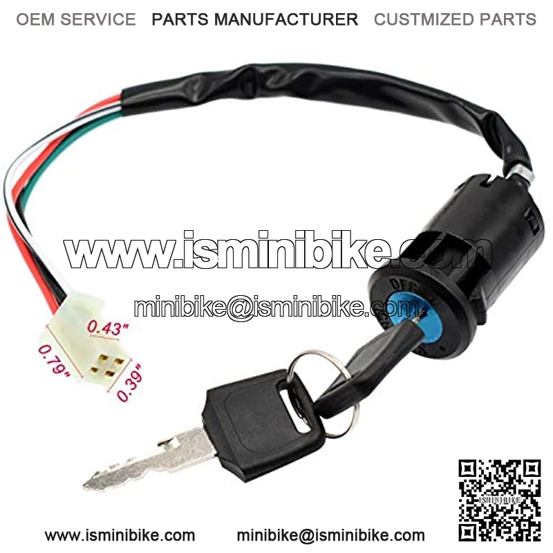 2pcs 4 Wire Universal Ignition Key Switch for Quad ATV 50cc 70cc 90cc 110cc 125cc Dirt Bike Scooter Pocket Bikes - Image 2