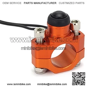 Motorcycle Ignition Kill Start Switch Engine Push Button Universal For 7/8" Handlebar EXC EXCF XC XCF XCW XCFW SX SXF ATV Dirt Pit Bike Go Kart Snowmobile - Orange