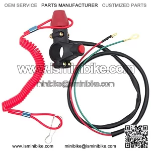 Royitay Kill Switch for 50cc 70cc 90cc 110cc 125cc 150cc 200cc 250cc ATV Dirt Bike Go Kart Pit Bike 4 Wheeler Quad Trail Bike Handlebar Mount Tether Engine