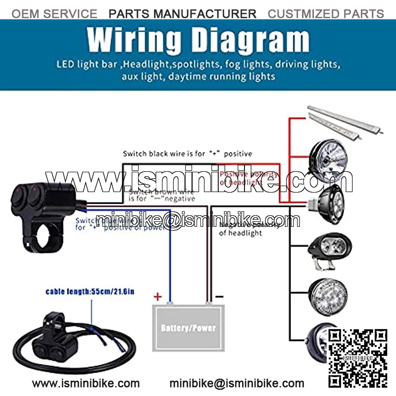 Waterproof Motorcycle ATV 7/8?? Light Bar Switch??Handlebar Double Control Kill Button Switch??Headlight Spotlights Hazard Brake Fog Light ON Off Switches 12v 16A (Black) - Image 2