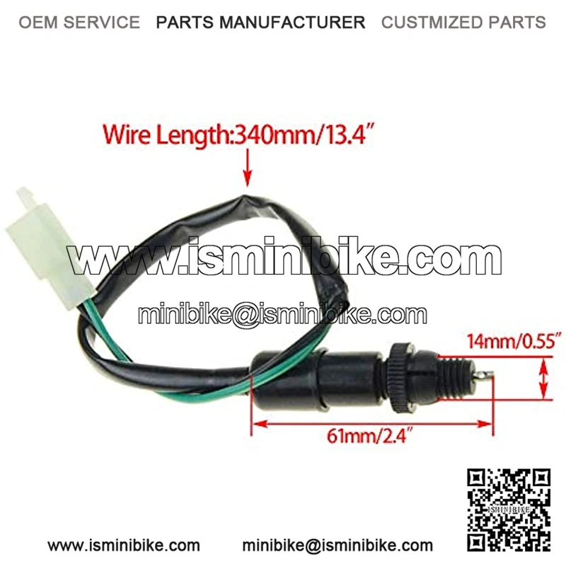 2 Wire Rear Foot Brake Light Switch Universal Replacement for Electric Racing Scooter Mini Dirt Bike ATV 4 Wheeler Quad Moped - Image 2