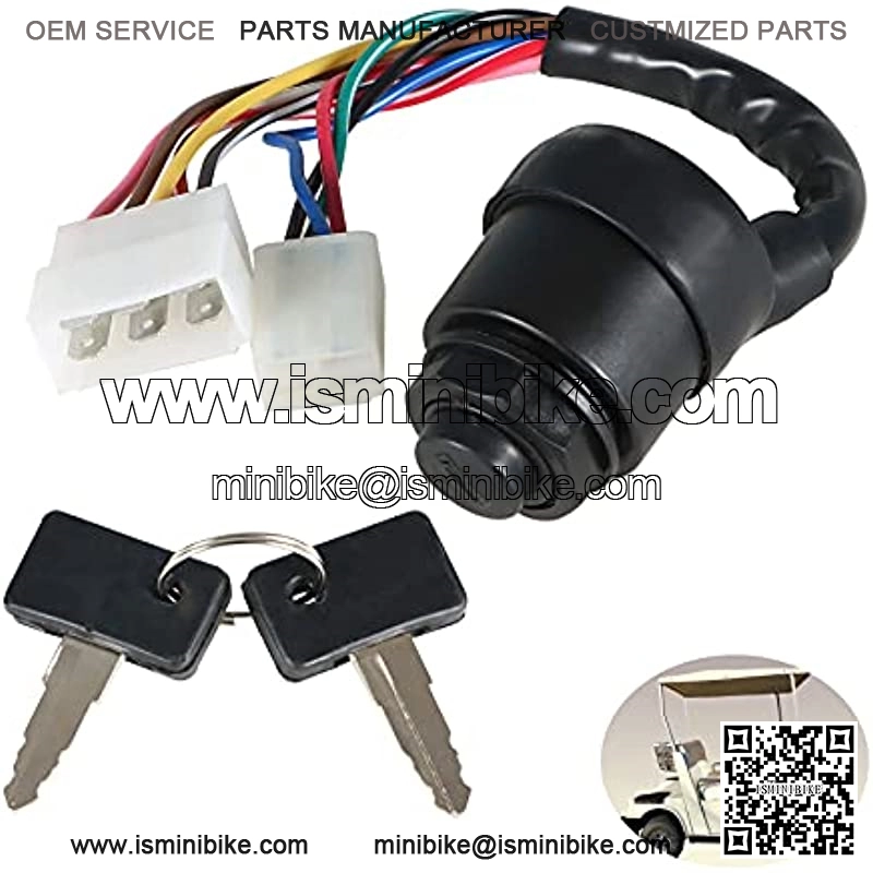 Ignition Switch with Keys Replacement for Yamaha Gas 2 Cycle Golf Cart G1 1979-1989 J17-82508 - 20