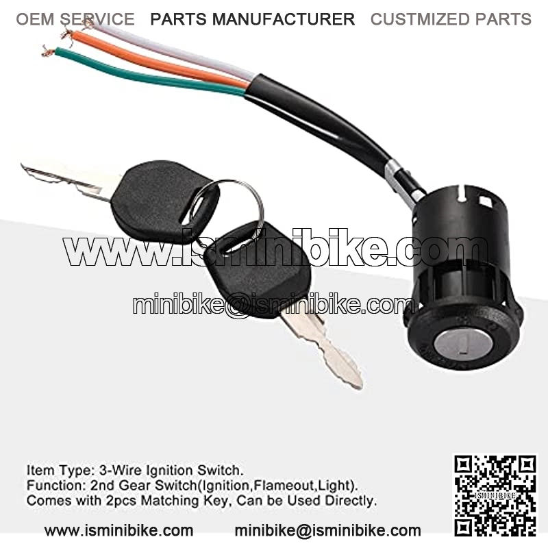 3 Wire Ignition Switch Key for 50cc 70cc 90cc 110cc 150cc 200cc 250cc Go Kart Dune Buggy Buggies ATV & Dirt Bike Parts - Image 3