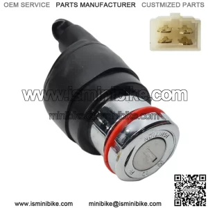 4-Wire Ignition Key Switch for Go-Karts or UTVs