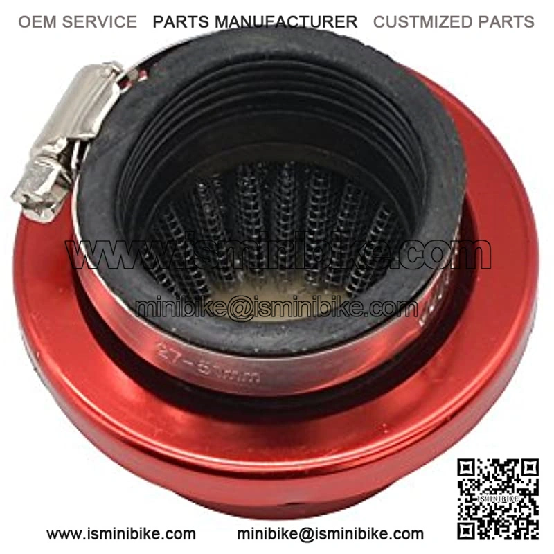 Red 42mm to 44mm Performance Air Filter for MOTOVOX MVS10 EVO Gas Powered Scooter X Dirt Dog - Image 2