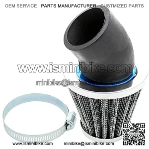 41mm 42mm 43mm 1.65inch Air Filter Cleaner 45 Degree Angled for 125cc-150cc 200cc 250cc Motorcycle ATV Quad Scooter Gokart Moped Chopper Pit Dirt Pocket Mini Super Bike GY6 PZ24 PZ30 CG 1.65in