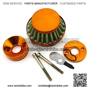 Gold Air Filter + Air Filter Stack Adapter For 23cc 33cc 43cc Big Foot Goped Blade Scooter