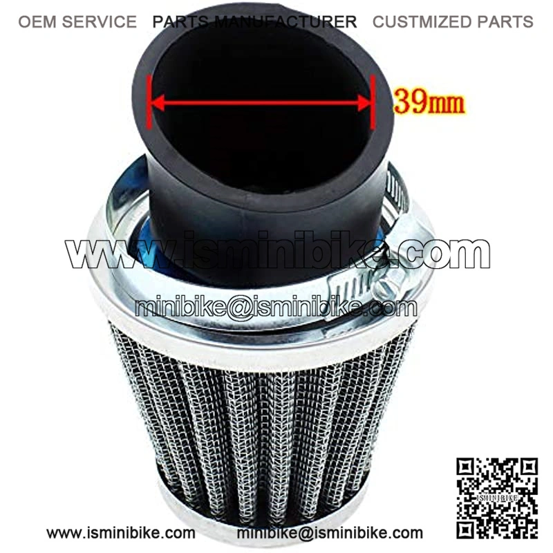 38mm 39mm 40mm 1.5in Air Filter Cleaner 45 Degree Angled Compatible for 50cc - 90cc 110cc 125cc 150cc 200cc Motorcycle ATV Quad Scooter Moped Chopper Pit Dirt Pocket Mini Super Bike GY6 CB750 - Image 2