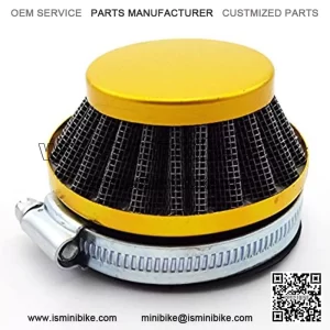 Racing ATV 60mm Air Filter Cleaner For Gas Motorized Bicycle Push Mini Moto Pocket Bike Quad 4 Wheeler Motorcycle Gold