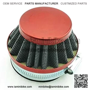 Red 58mm Air Filter for Gas Mini Moto Motorcycle Motocrass Motorized Bike Pocket Pit Dirt Bike