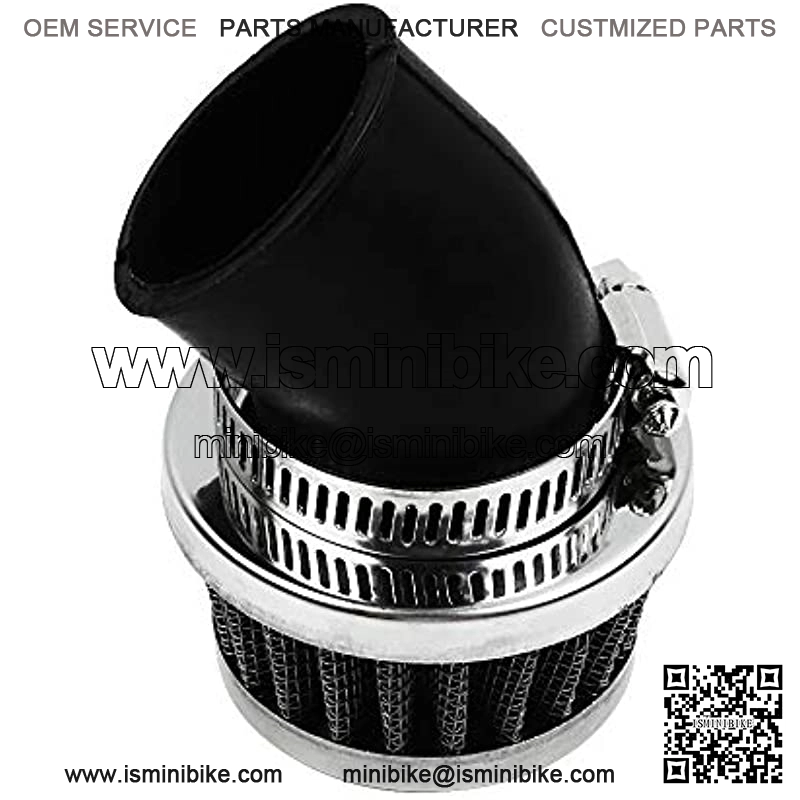 Inlet 33m-35mm 45?? Air Filter Cleaner Fit for Honda CT90 CT110 CT125 CT70 ATC70 SL70 XL70 CL70 C70 ATC90 ATC110 ATC125 ST90 SL90 CL90 CM91 TRX90 TRX70 TRX125 50cc 110cc 125cc ATV PIT DIRT BIKE