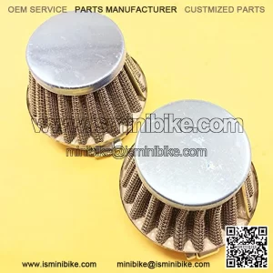 2pcs 50mm Air Filter 125cc-250cc ATV Go Kart Moped Scooter Motorcycle Dirt Bike