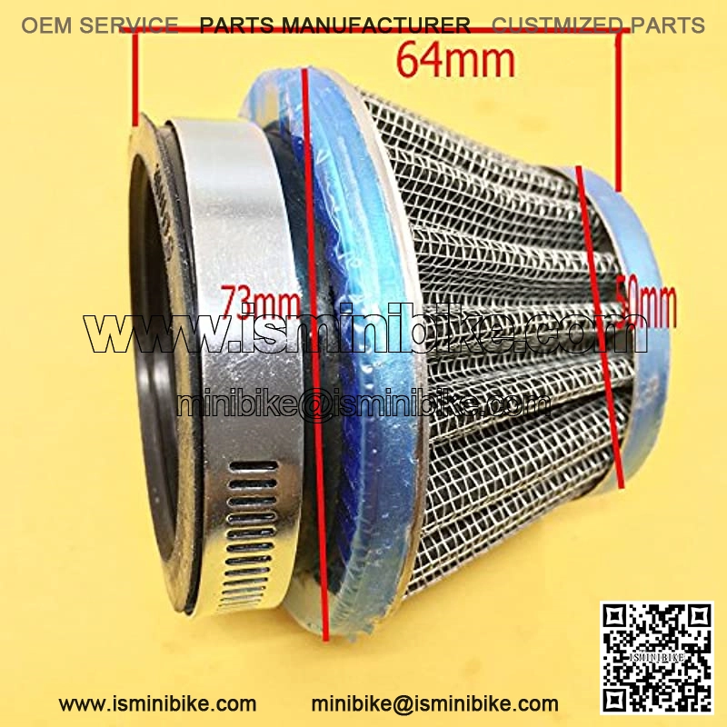 2pcs 50mm Air Filter 125cc-250cc ATV Go Kart Moped Scooter Motorcycle Dirt Bike - Image 2