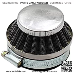 60mm Performance Motorcycle Air Filter for 2 stroke 39cc Water cooled Pocket Bike MTA4 Mini Bike 49 60 80cc Engine Motor Motorized Bicycle Parts" Silver