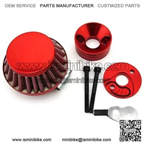 Red Carburetor Air Filter + Adapter Vstack For 23cc 33cc 43cc Big Foot Goped Blade Scooter