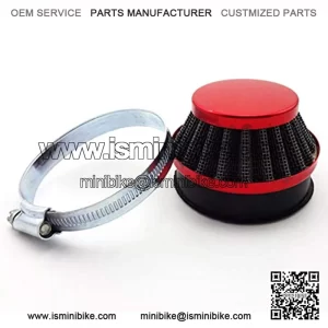 Red Racing 60mm Air Filter Cleaner For Gas Motorized Bicycle Push Mini Moto Pocket Bike ATV Quad 4 Wheeler Motorcycle