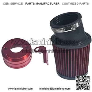 62mm Inlet Air Filter With Adapter Kit For Predator 212cc 6.5 HP GX160 GX200 Engine Go Kart Cart Mini Bike