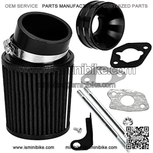 New Air Filter with Gasket Adapter Intake Kit for 6.5HP Honda Clone GX160 GX200 Go Kart Predator