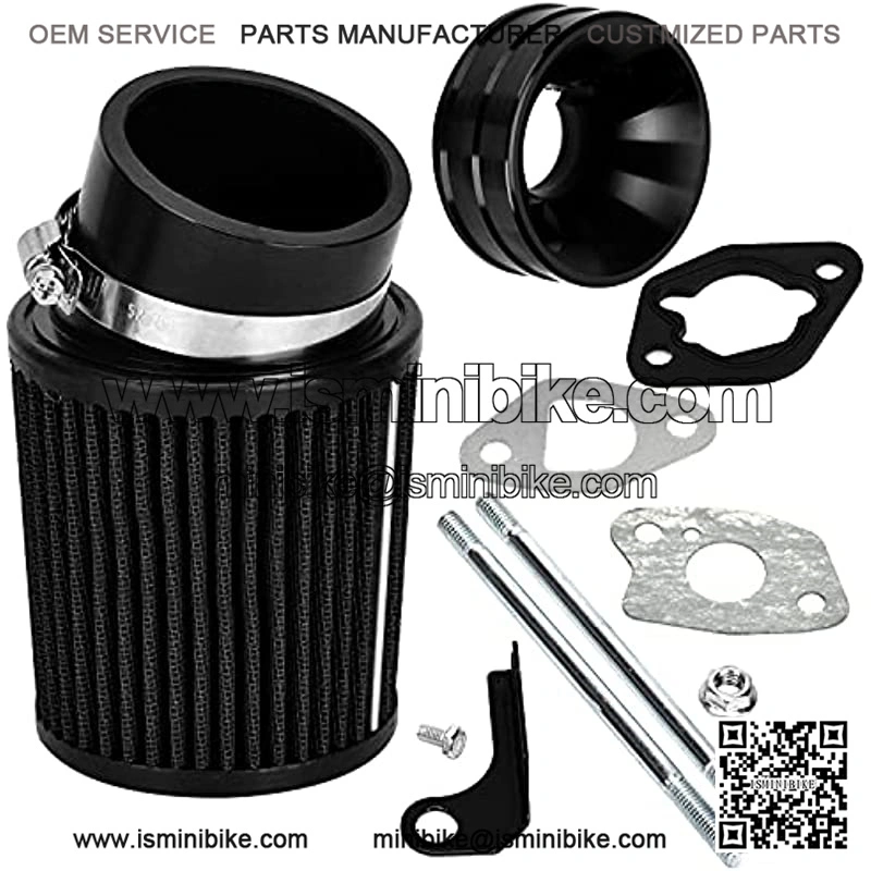 New Air Filter with Gasket Adapter Intake Kit for 6.5HP Honda Clone GX160 GX200 Go Kart Predator