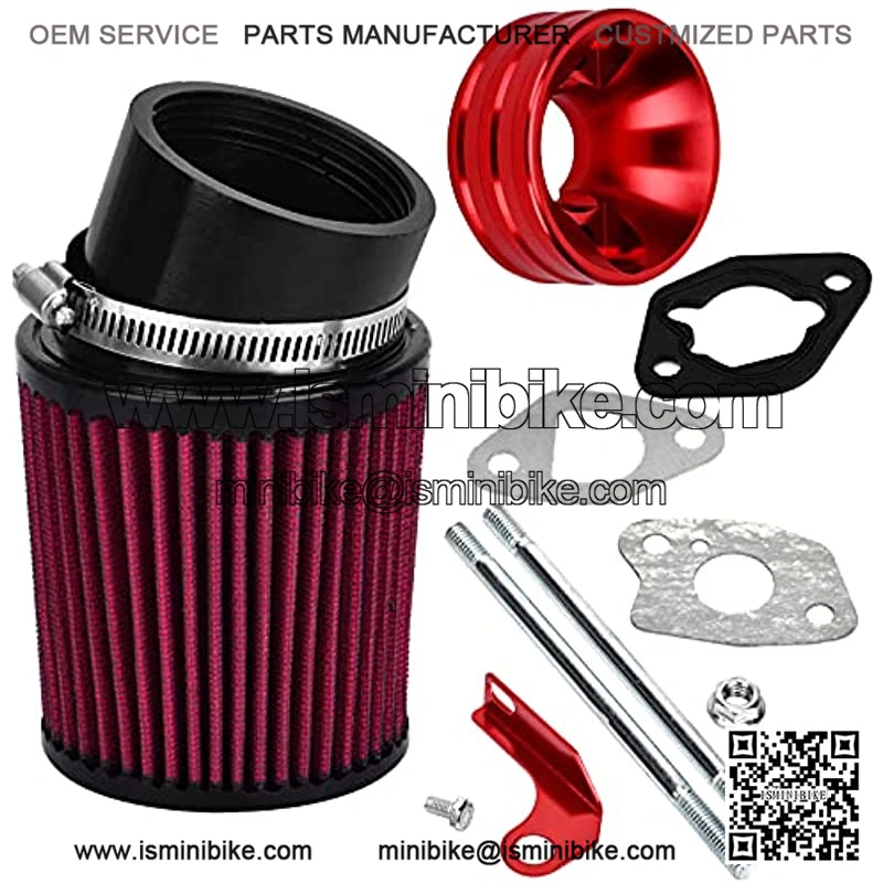 212cc 6.5 Hp Predator Air Filter with Gasket Adapter Intake Kit for 6.5HP Honda Clone GX160 GX200 Go Kart Mini Bike