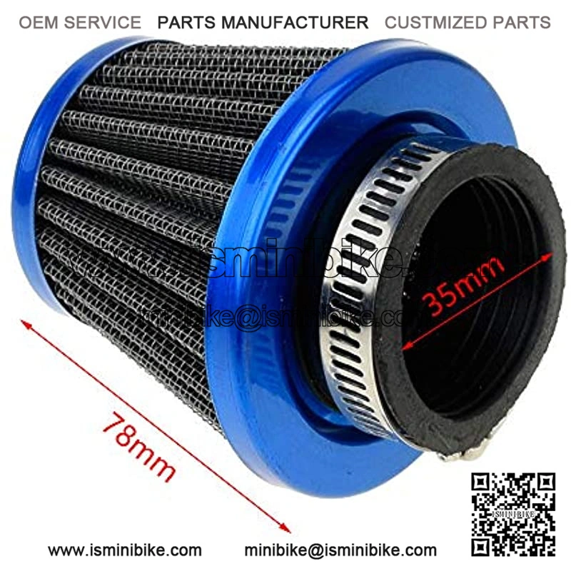 35mm Air Filter for Motovox MVX70 MVX70CC MVX110 Mini Dirt Bike 50cc 70cc 80cc 90cc 110cc 125cc Taotao Sunl Baja Roketa Honda CRF ATV Dune Four Wheeler Quad Dirt Pit Bike Blue Parts - Image 3