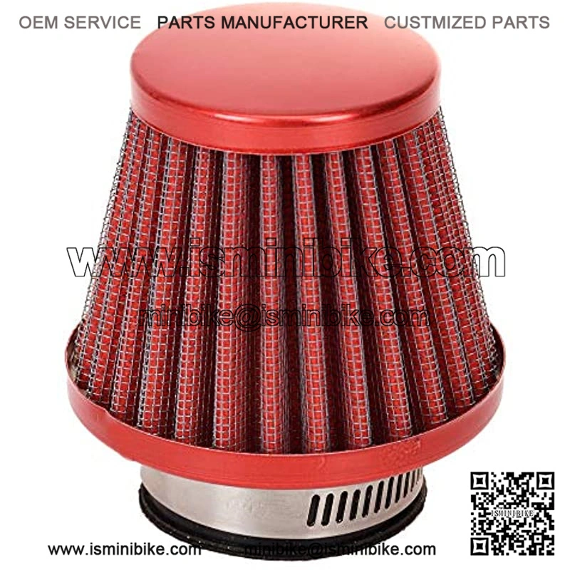 38mm Air Filter Intake Induction Kit Universal for Chinese GY6 50cc QMB139 Taotao Sunl BMS Lance Wildfire Moped Scooter Predator 212cc GX200 196cc Engine Mini Bike Go Kart Red