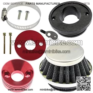 42mm 43mm 44mm Air filter Adapter Velocity Stack for 33cc 43cc 47cc 49cc 50cc 52cc Minimoto 2-stroke Dirt Mini Pocket Bike Kids ATV Go Kart Big Foot Goped Blad Gas Powered Scooter Motovox MVS10