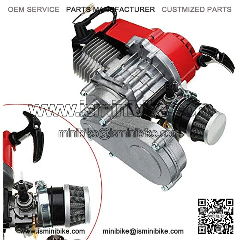 49CC 2-Stroke Engine&Transfer Motor Gear Box Air Filter Mini Pocket Dirt Bike ATV/Scooter Pull Start w/ T8F 14t Gear Box USA STOCK - Image 3
