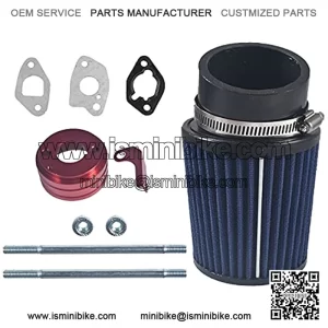 62mm Inlet Air Filter Kit for Go Karts and GX160 GX200 Mini Bike Trailmaster Mini Bikes with 212cc 6.5HP Predator Engine