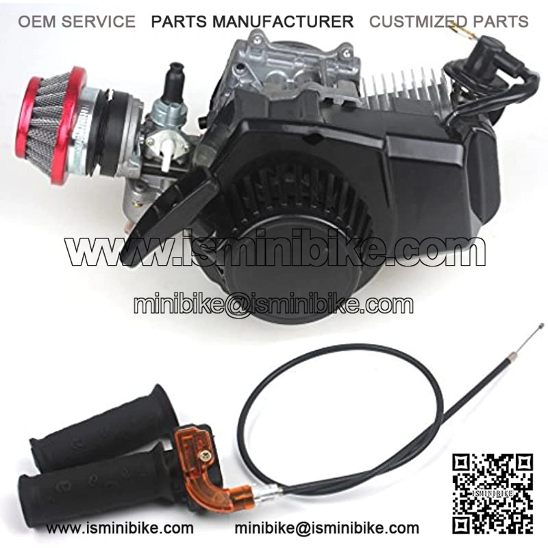49CC 2-Stroke Engine + Handle Bar+ Throttle Cable +Air Filter Motor Pocket Mini Bike Scooter ATV 6T T8F Chain
