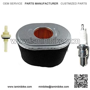 Air Filter Cleaner, Spark Pllug, Fuel Filter compatible with Coleman CT200U Trail200 Trail Mini Bike 196cc, CT200U-EX, Baja MB165, MB200