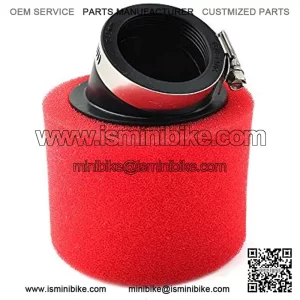 Motorcycle 50MM 1.96'' Air Filter Sponge Foam Cleaner Angled Pipe Fit for 150cc-250cc Motorcycles